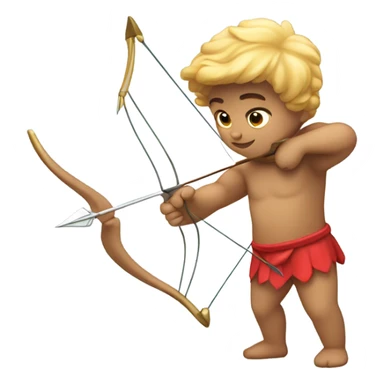 Cupid shooting an arrow sticker