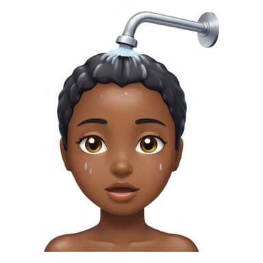 Taking a shower as a black girl sticker