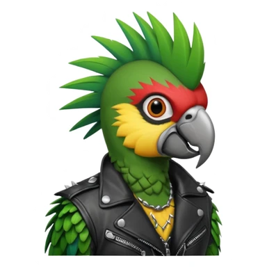 vocalist animal punk parrot sticker