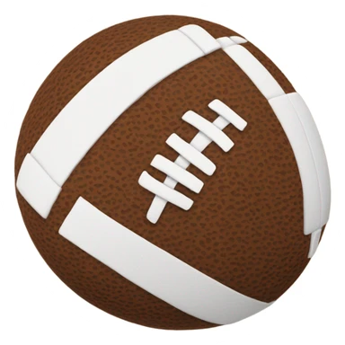 Foam football with a bite mark sticker