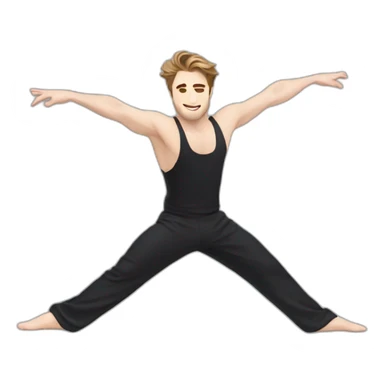 Robert Pattinson doing gymnastics  sticker