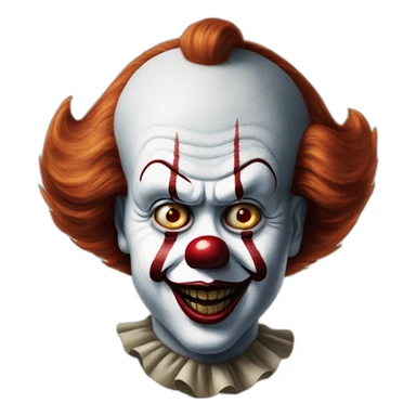 pennywise the clown face sticker