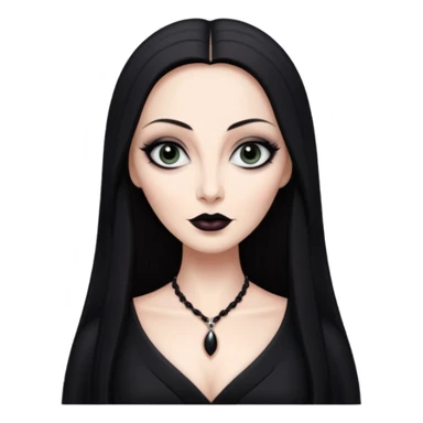 Morticia Addams sexy sticker