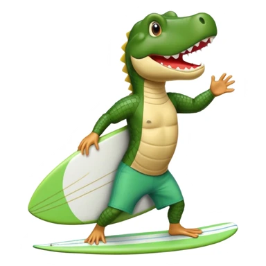 Coccodrillo che fa surf sticker