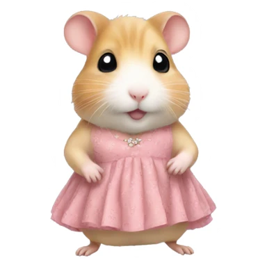 Hamster in dress sticker