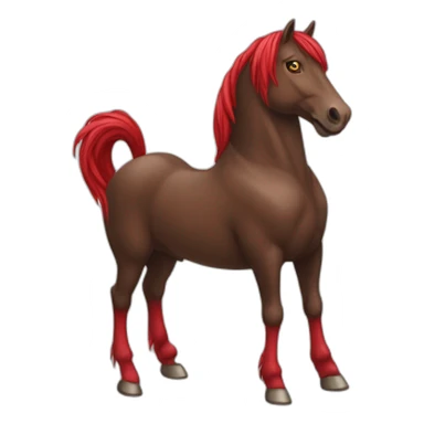 Cheval-et-coeur-rouge sticker