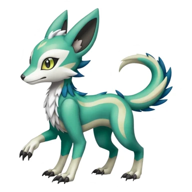 Meloetta-Vernid-Trico-Sergal-Pokémon-Digimon-Fakémon-fusion-hybrid-creature sticker