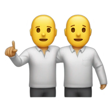 Dandose las manos 2 personas sticker