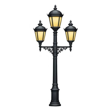 Different classic street lamp post sticker