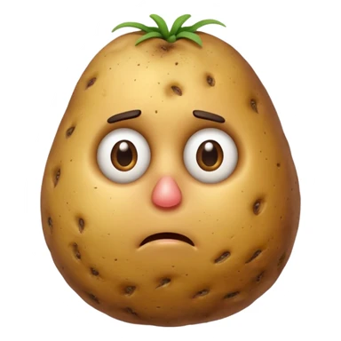 Potato that is confused sticker