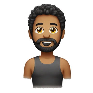bearded hairy man in tank top sticker