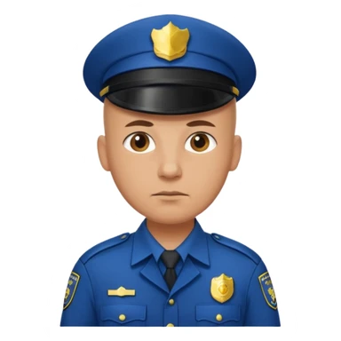 bald police sticker