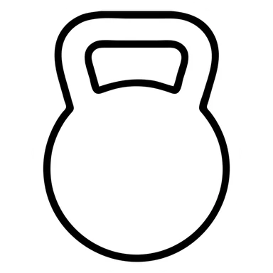 simple and recognizable kettlebell icon, suitable for app or website use sticker
