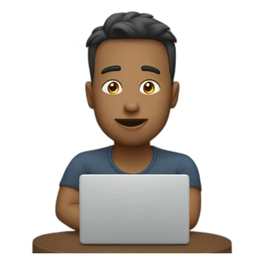 Guy kisses Laptop sticker