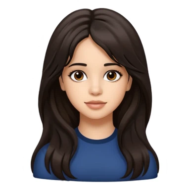 Camila Cabello with long dark brown hair sticker