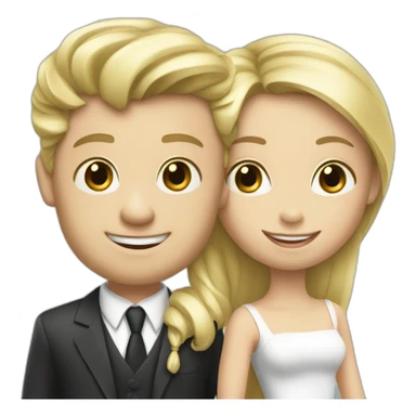 blond girl with monopoly man sticker