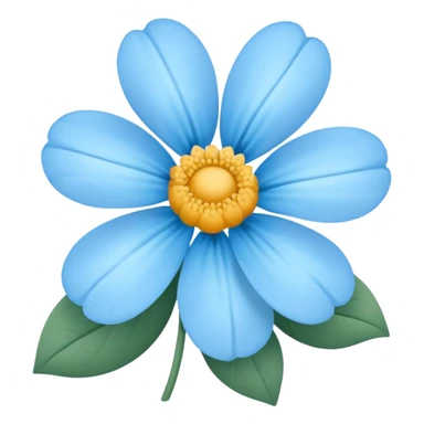 light blue  flower cute  sticker