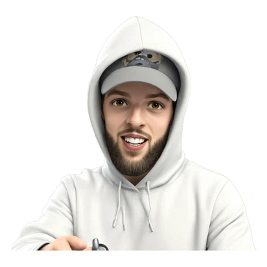 bearded boy in nature hoodie sticker