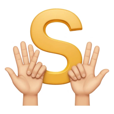 Make the letter S with emoji hands

 sticker