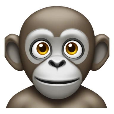 monkey lining (no colouring, only black contour) sticker