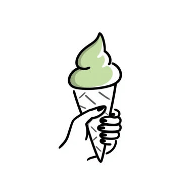 matcha ice cream sticker