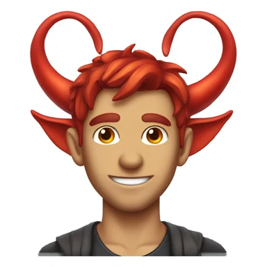 male fairy with devil ears but friendly sticker