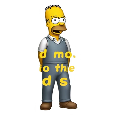 subtitles to make the inscription "good morning" in the style of the Simpsons series sticker