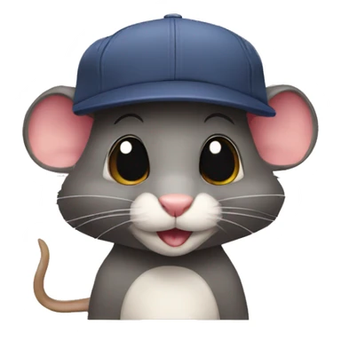 Ratón con gorra sticker