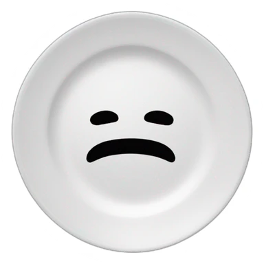 An empty plate with leftovers sticker