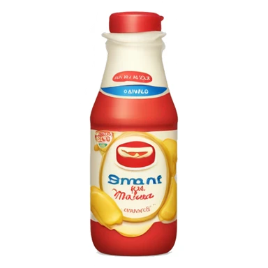 Bottle of Mayonnaise red caps sticker