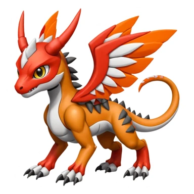 Meloetta-Wargreymon-Guilmon-Agumon-Pokémon-Digimon-Fakémon-fusion-hybrid-creature sticker