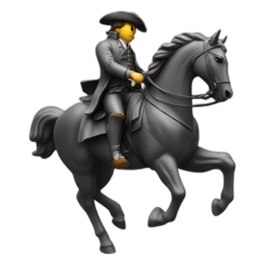 paul revere statue riding a horse sticker