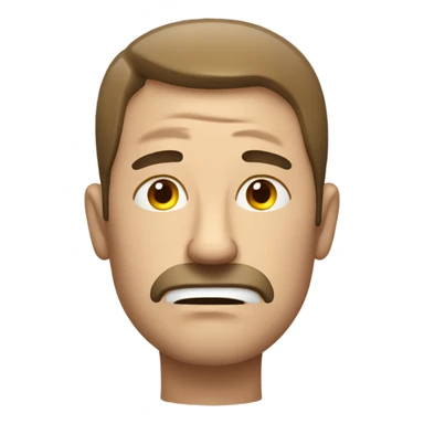 man with headache sticker