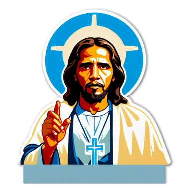Obama Jesus  sticker
