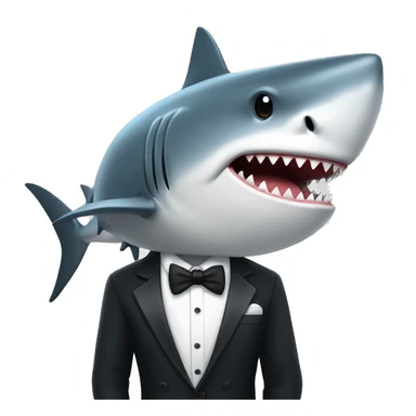 Shark with tuxedo  sticker