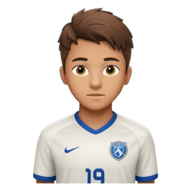 19–20 year old soccer player on field, focused look, stadium lights, cinematic, realistic ⚽ sticker
