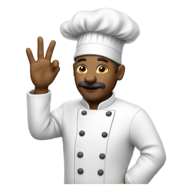 chef blowing a kiss sticker