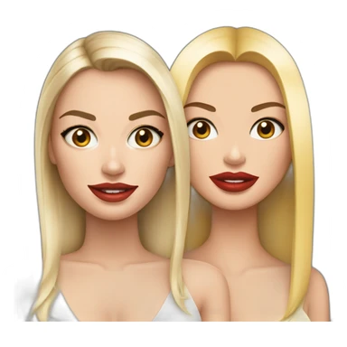 Margot robbie and megan fox with straight hair sticker