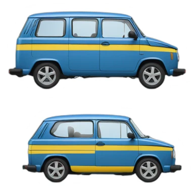 1 cars T5 volwagen blue sticker