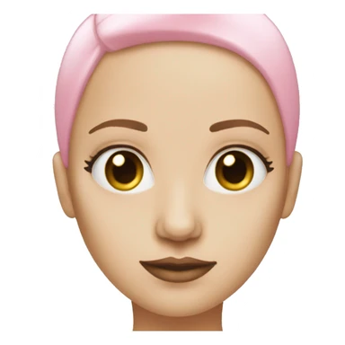 baldheaded white woman with pink lashes sticker