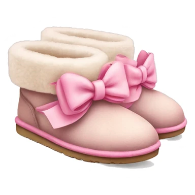 cute ugg slippers with pink bow sticker