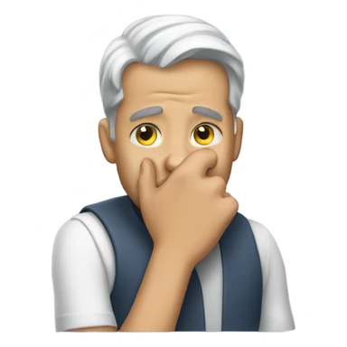 the guy put his hand over his mouth sticker