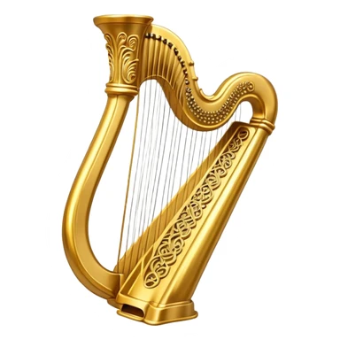 Irish golden harp sticker
