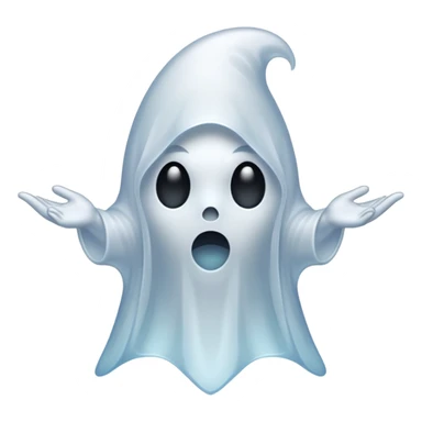Ghost with a pointy head  sticker