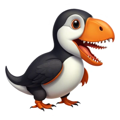 puffin crossed with a t-rex sticker