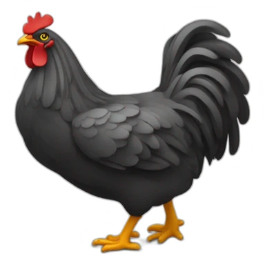 Noir qui mange du poulet sticker