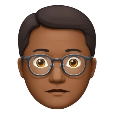 middle aged Asian man with glasses sticker