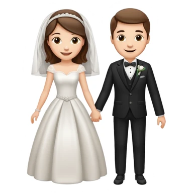 bride and groom sticker