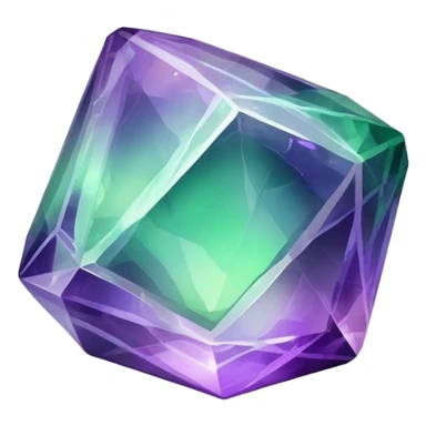 Iridescent Fluorite crystal gemstone sticker