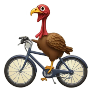 turkey riding a bike sticker